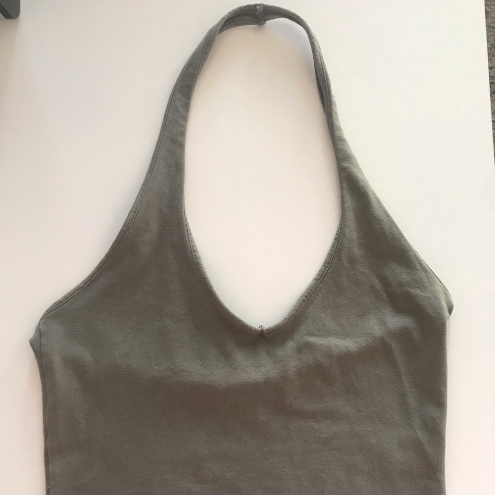 Army Green Halter Crop Top!